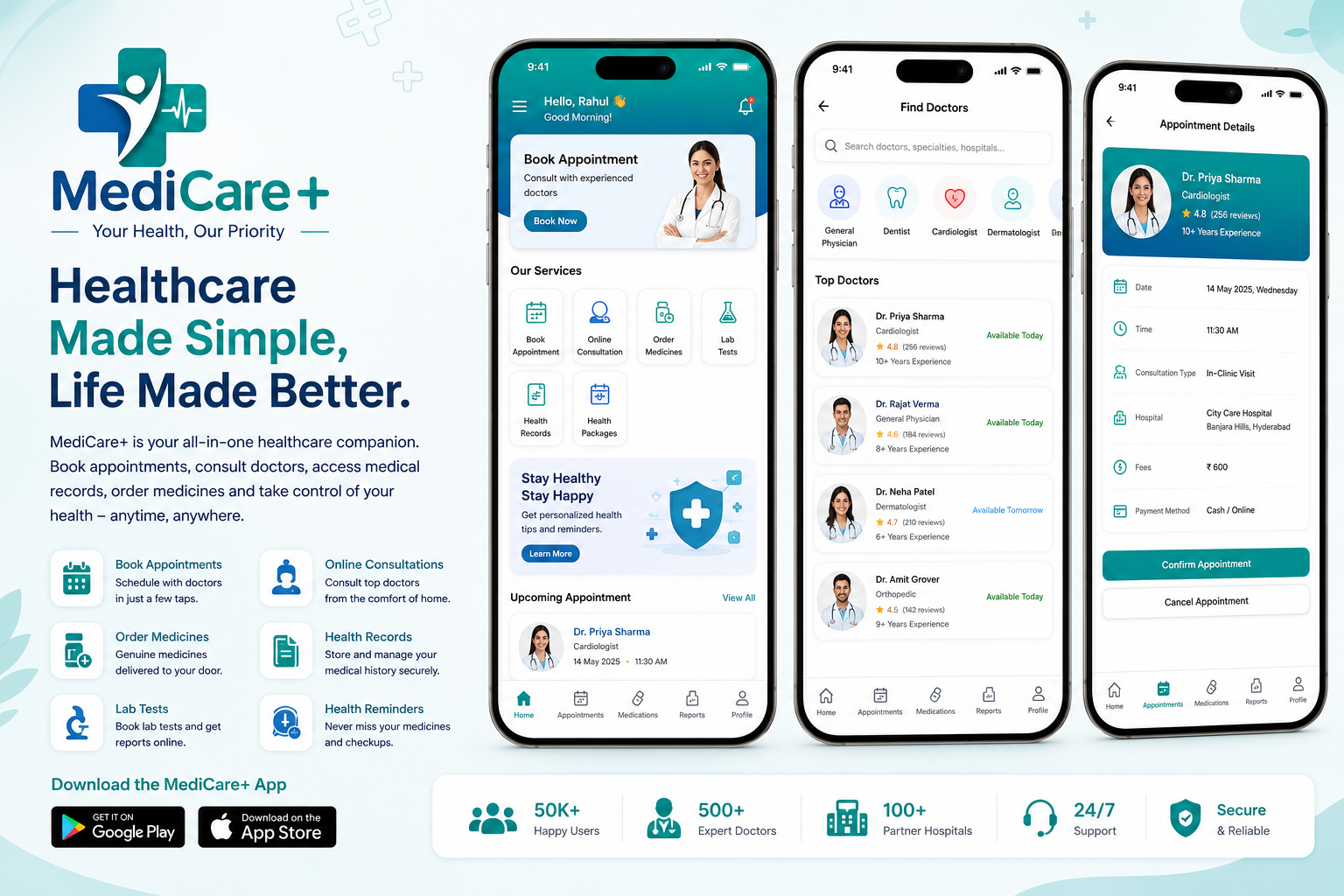 MediCare+ Healthcare Platform