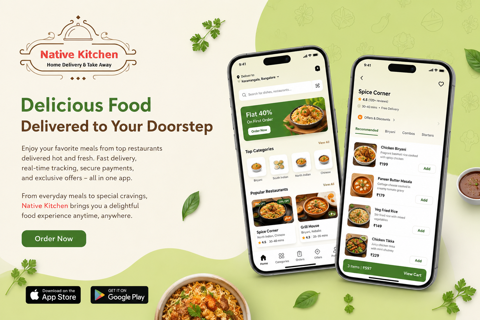Native Kitchen Food Delivery Platform