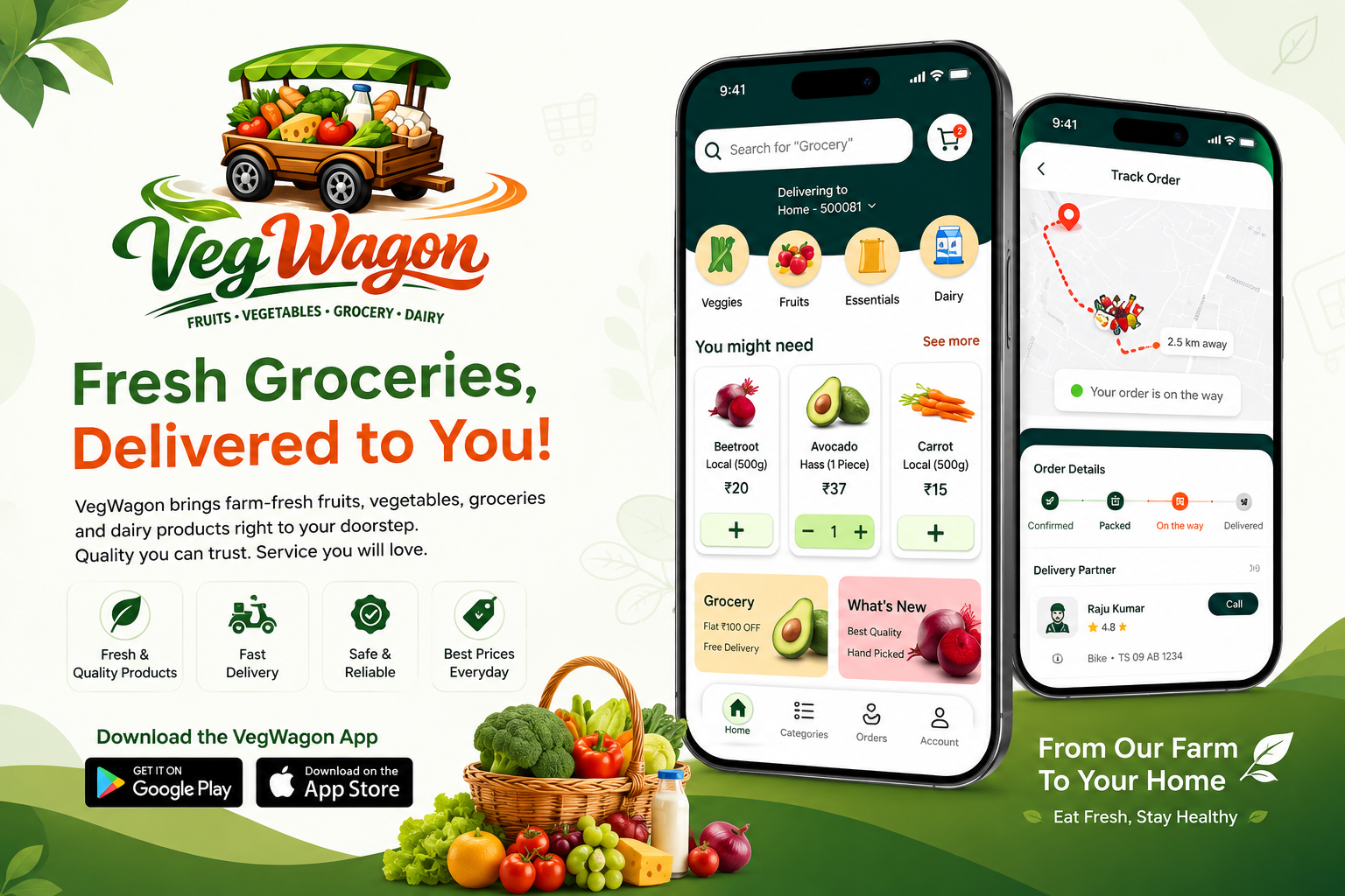 VegWagon Grocery Delivery Platform